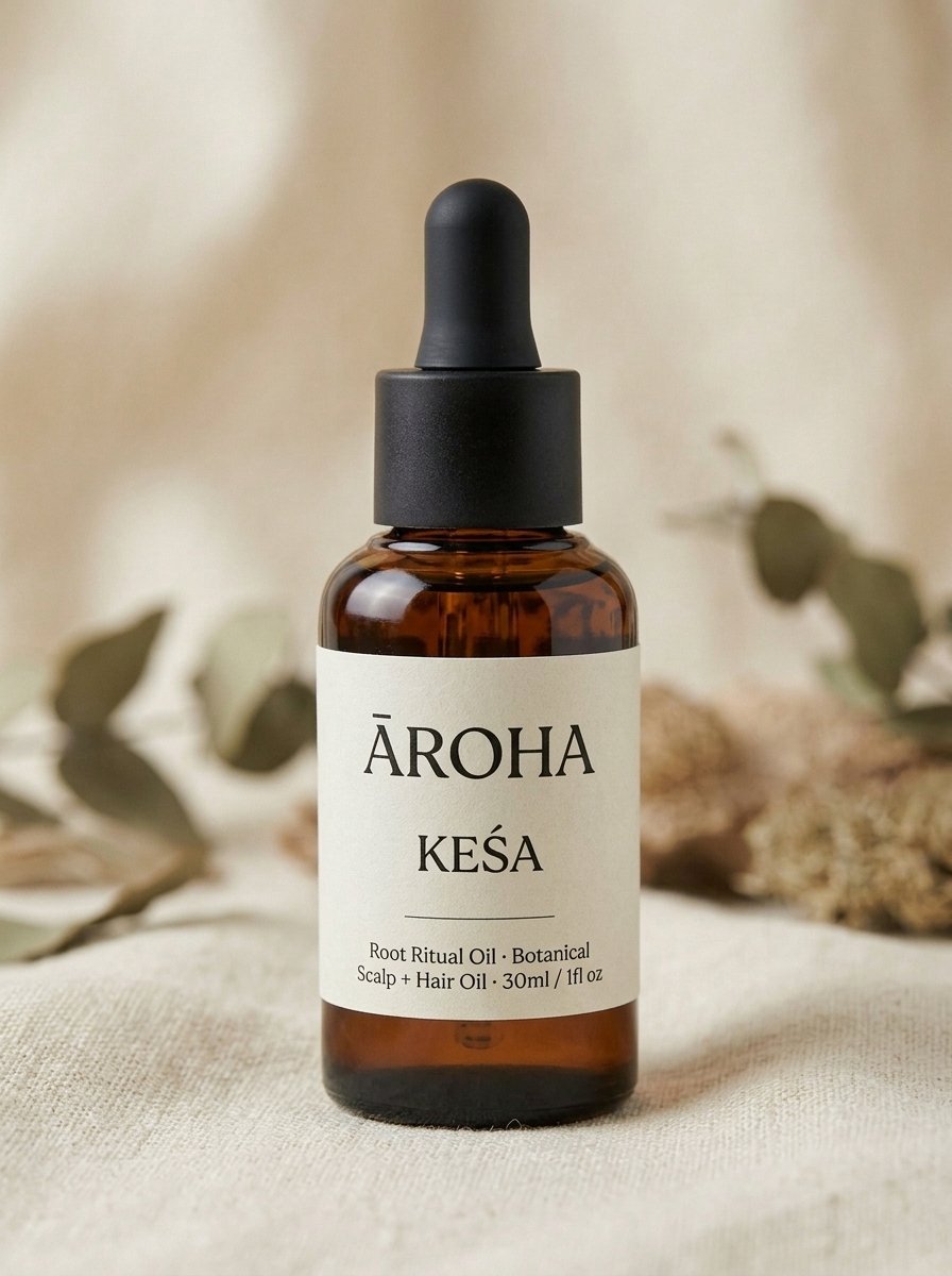 KEŚA Scalp Regeneration Oil — 30ml square glass bottle
